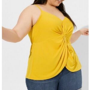 Torrid Mustard Twist-Front Camisole